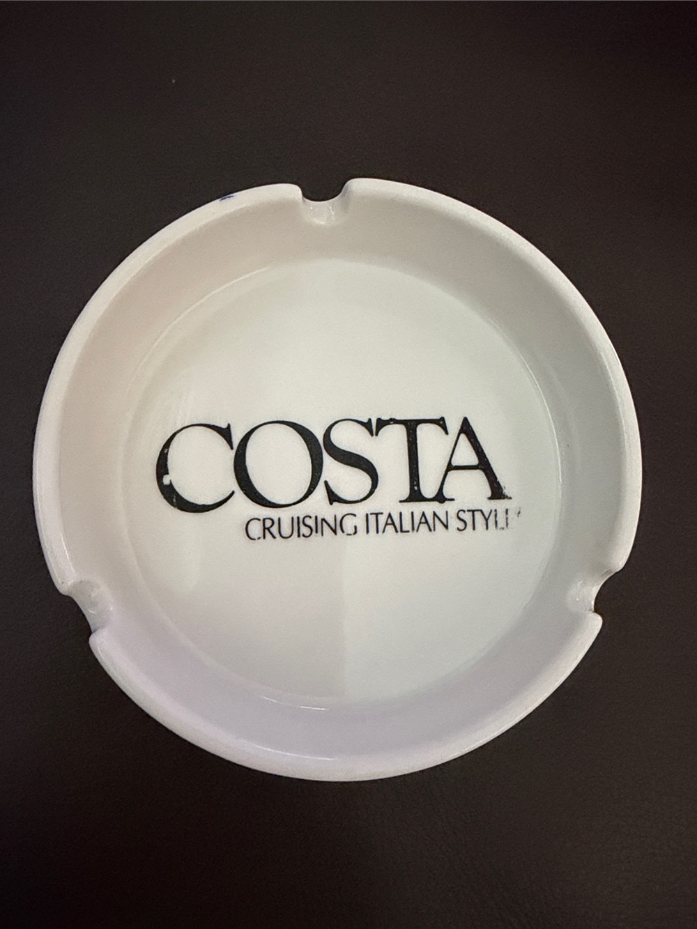 Vintage Costa Cruises Ceramic Ashtray SS Costa Riviera Carla Costa Daphne